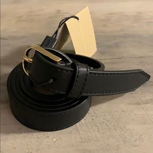 NWT Burberry - Black Skinny Belt
